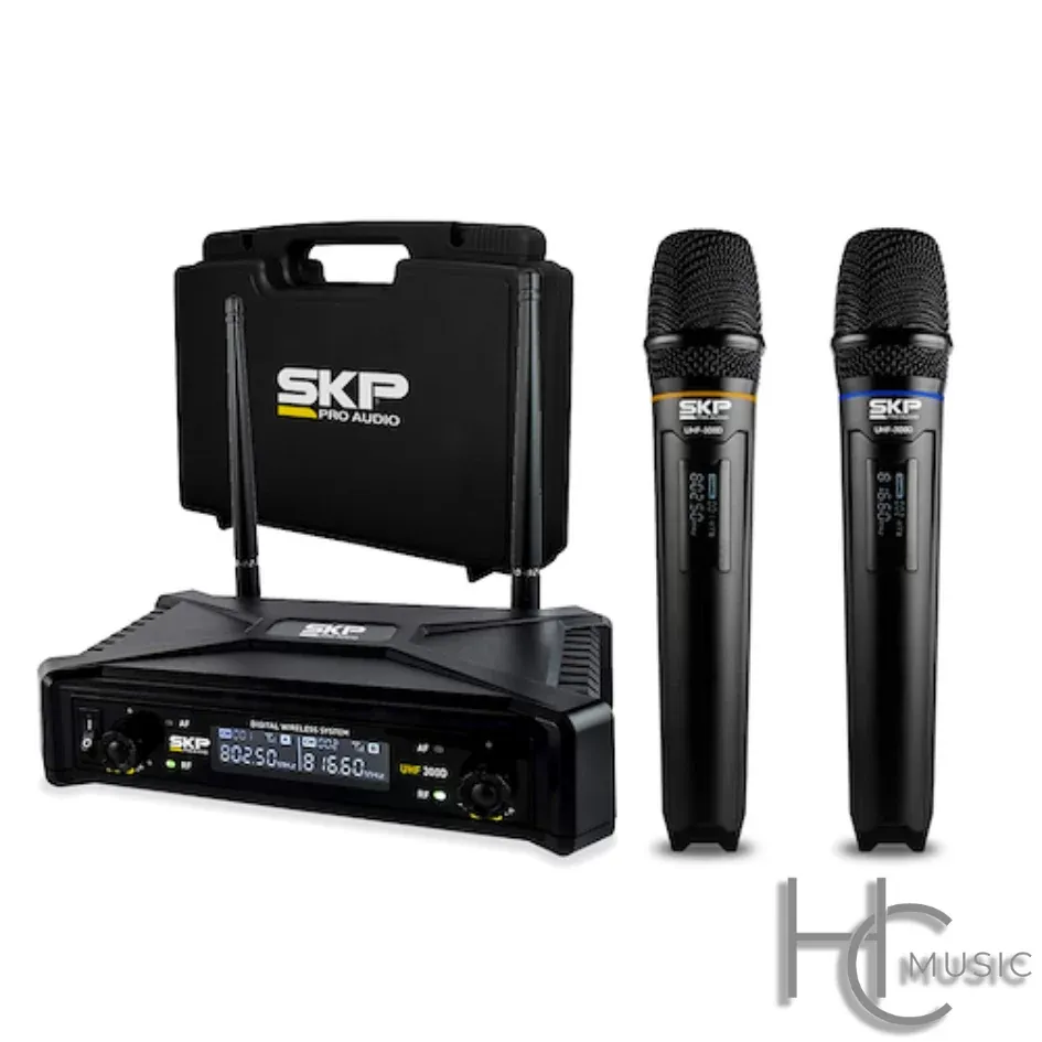 Micrófono Inal·mbrico Mano Doble UHF 300D SKP