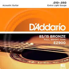 Set cuerdas Guitarra Acustica 0.10 D'addario EZ900