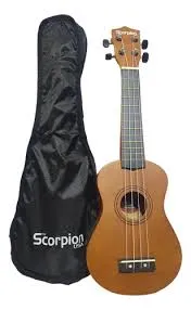 KEANA UKELELE ELECTROACUSTICO SOPRANO C/FUNDA SCORPION